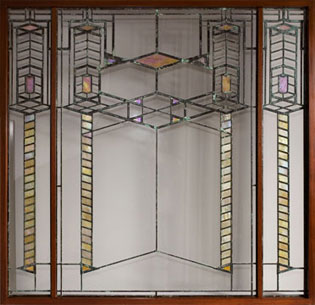 FLLW Robie House glass designs 1 and 4